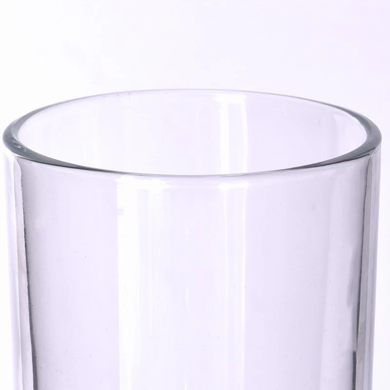 Wholesale clear round glass candle jar 