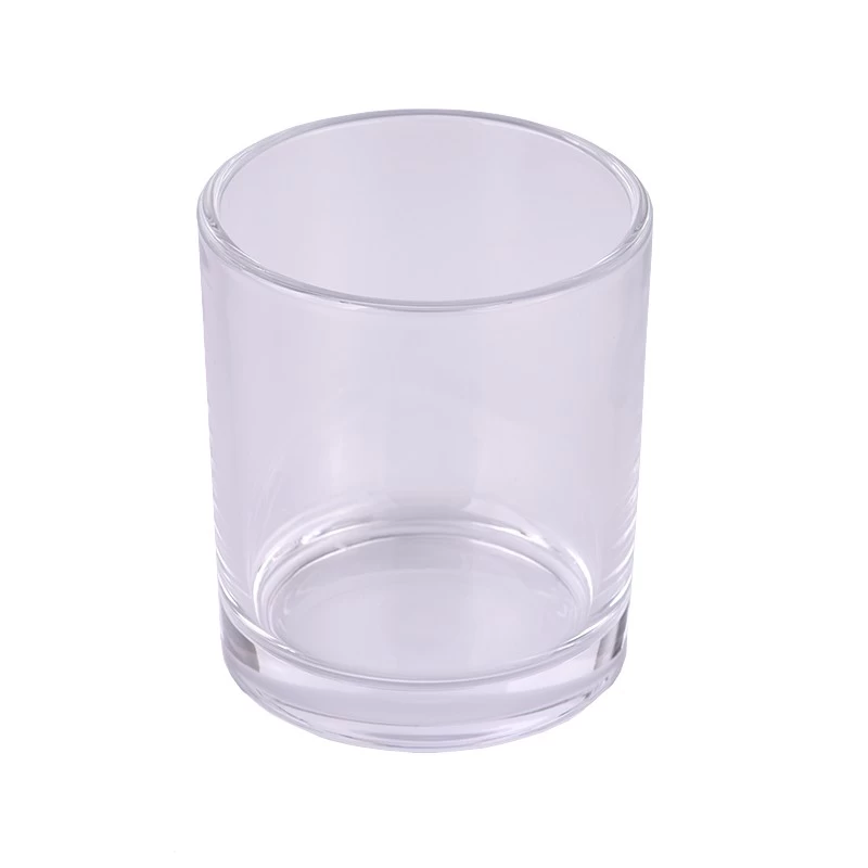 Classic Cylinder Glass Candle Jar Private Label Printing Glass Candle Holders