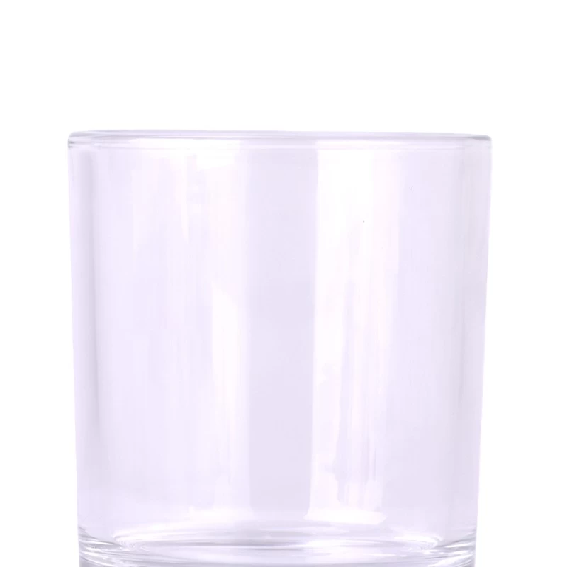 Classic Cylinder Glass Candle Jar Private Label Printing Glass Candle Holders