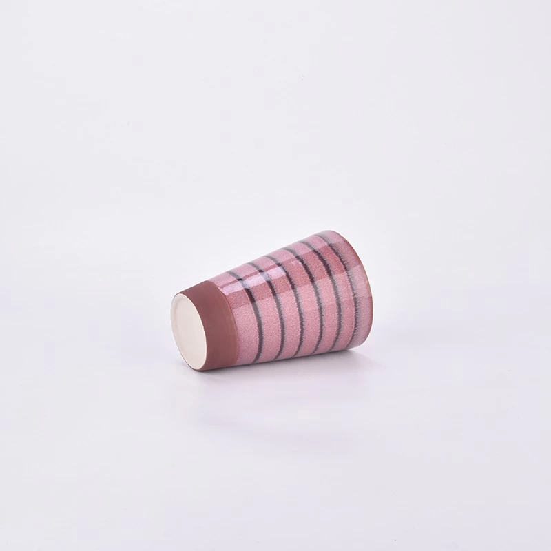 Wholesale large capacity ceramic candle container for home decor 
