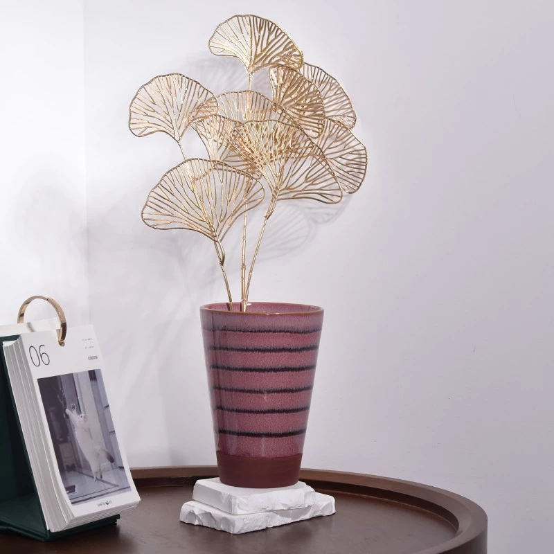 Wholesale large capacity ceramic candle container for home decor 