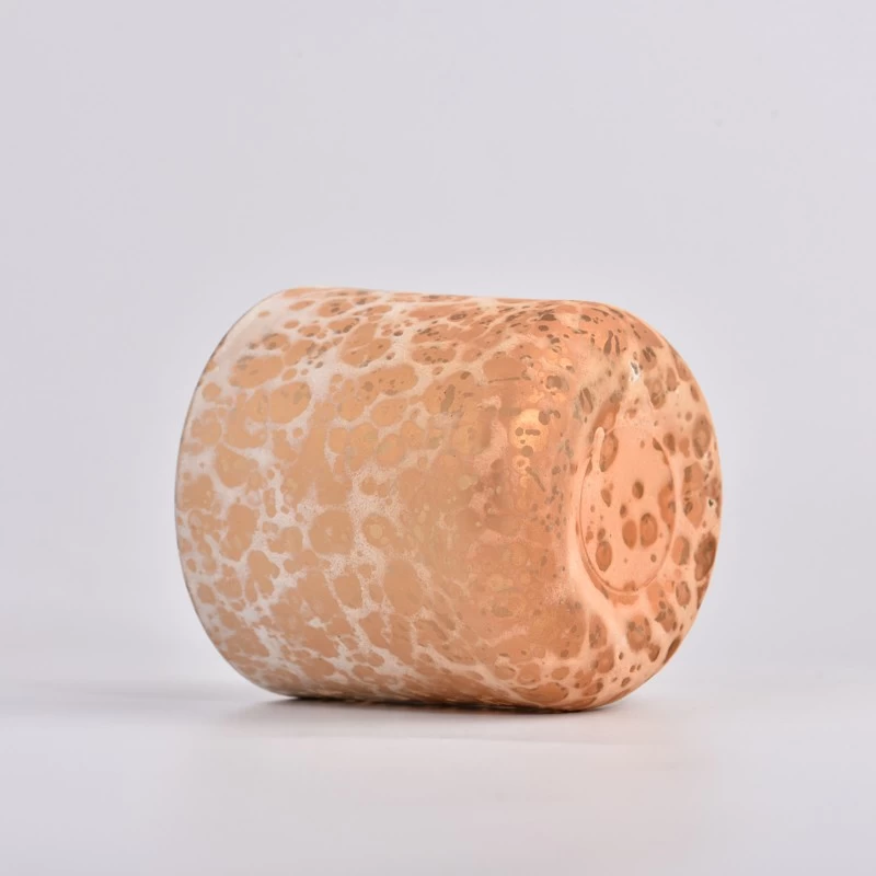 14oz yellow ston decor glass candle jar for supplier
