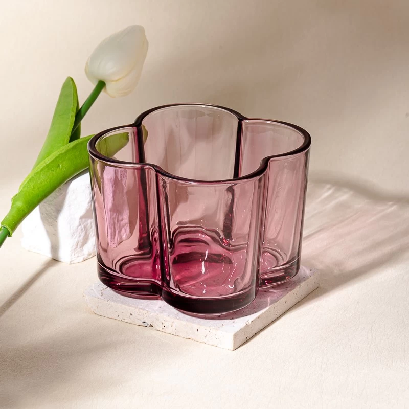 Flower Shaped Transparent Glass for Candle Making