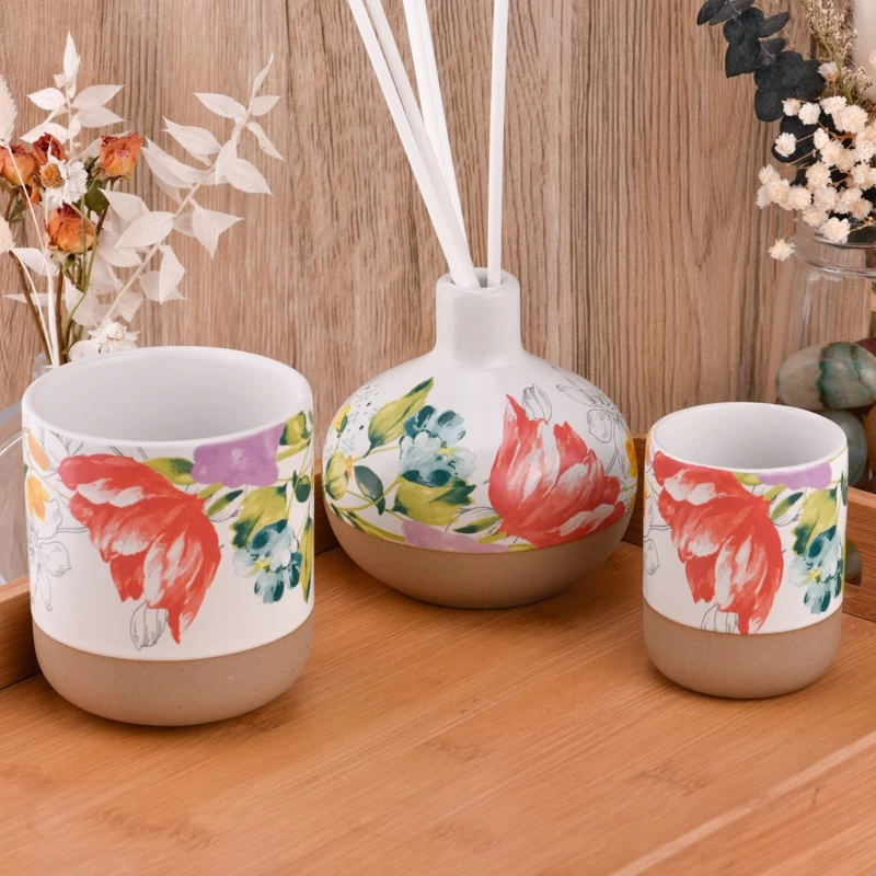 Custom Beautiful Modern Design Ceramic Diffuser Bottles Reed Diffuser Bottles Wholesale