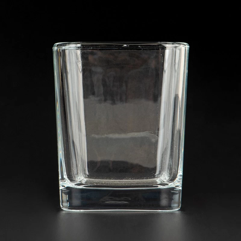Square Glass Candle Jars 8oz Square Glass Candle Holders
