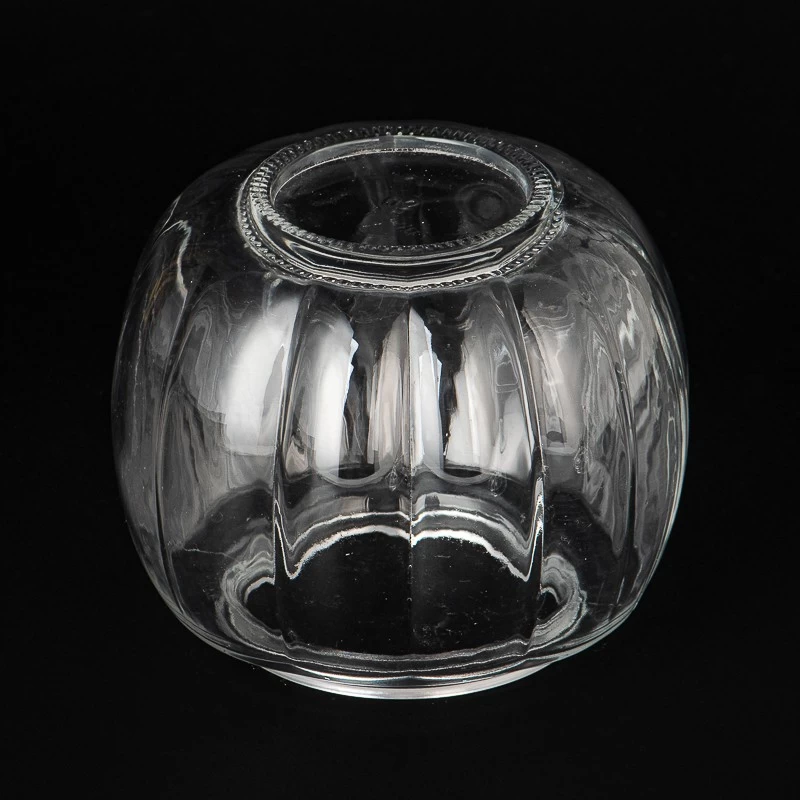 Custom Unique Pumpkin Glass Candle Jar With Lids Wholesale