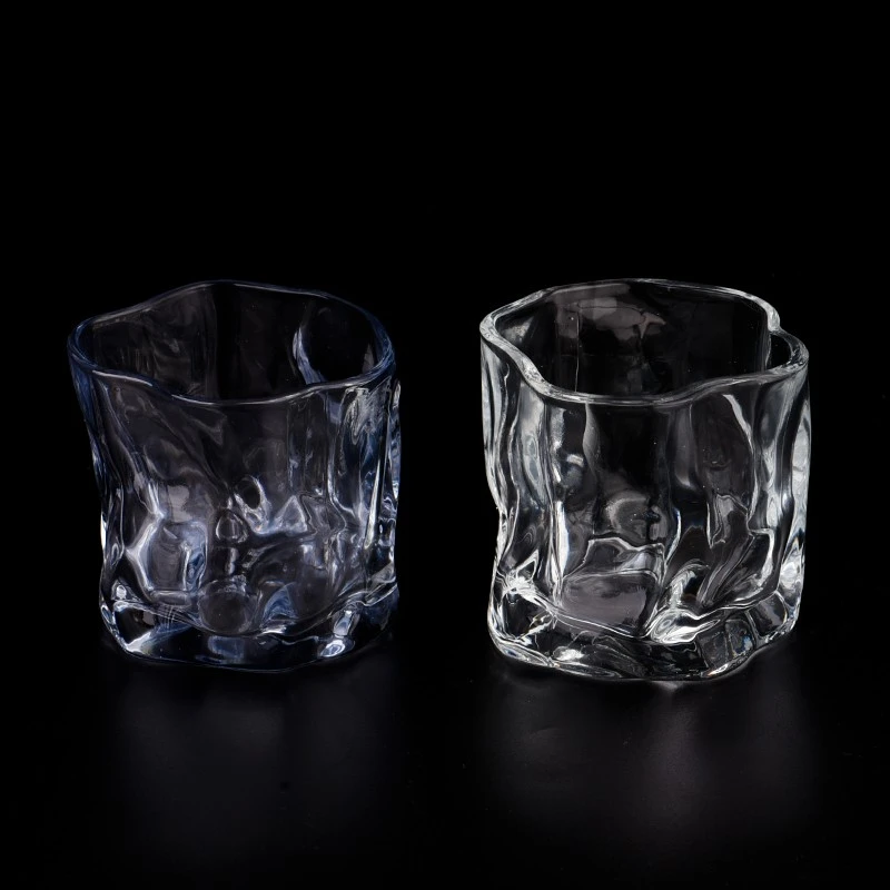 8oz iridescent glass candle vessel wholesale