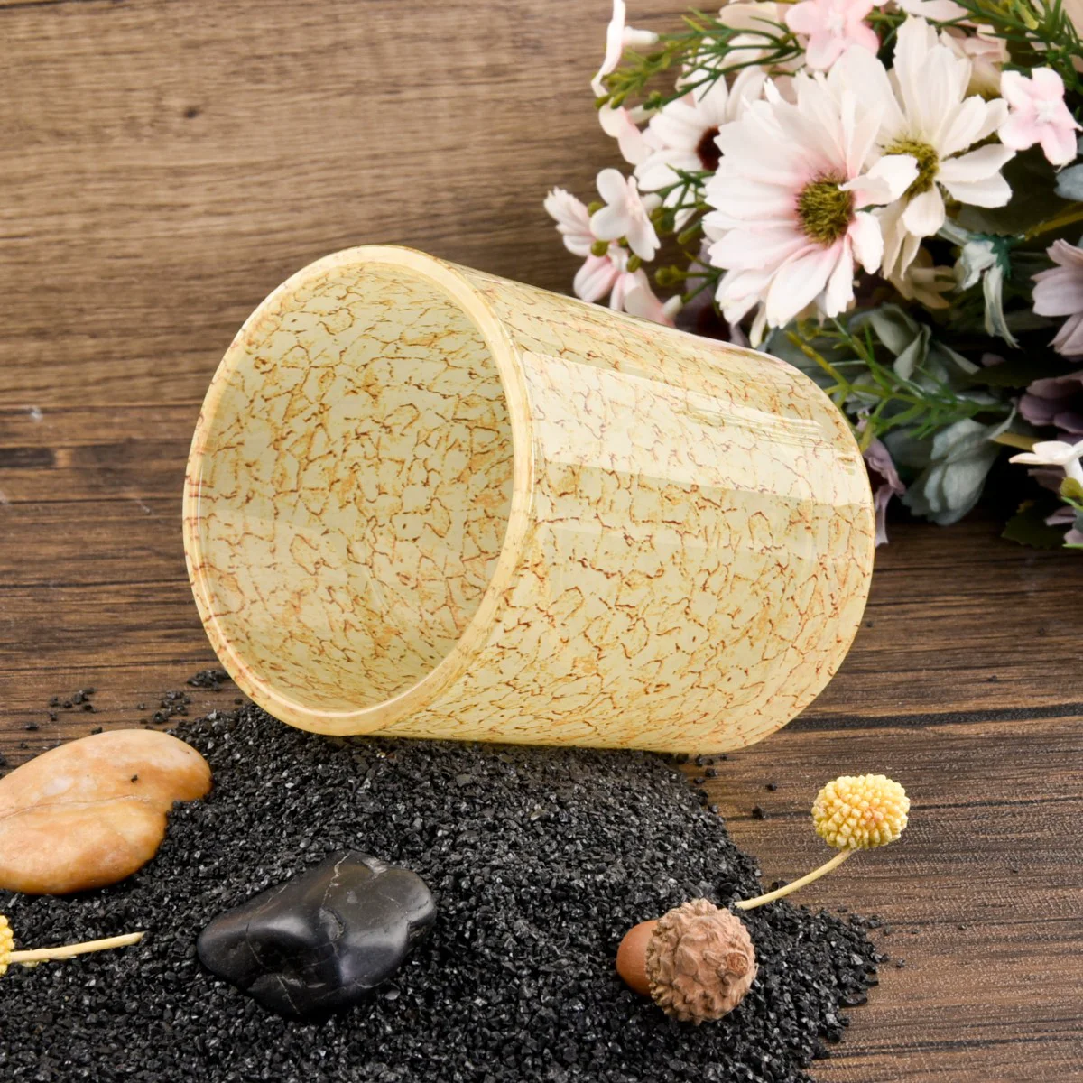 Empty Crack Decor glass candle jars for candle making