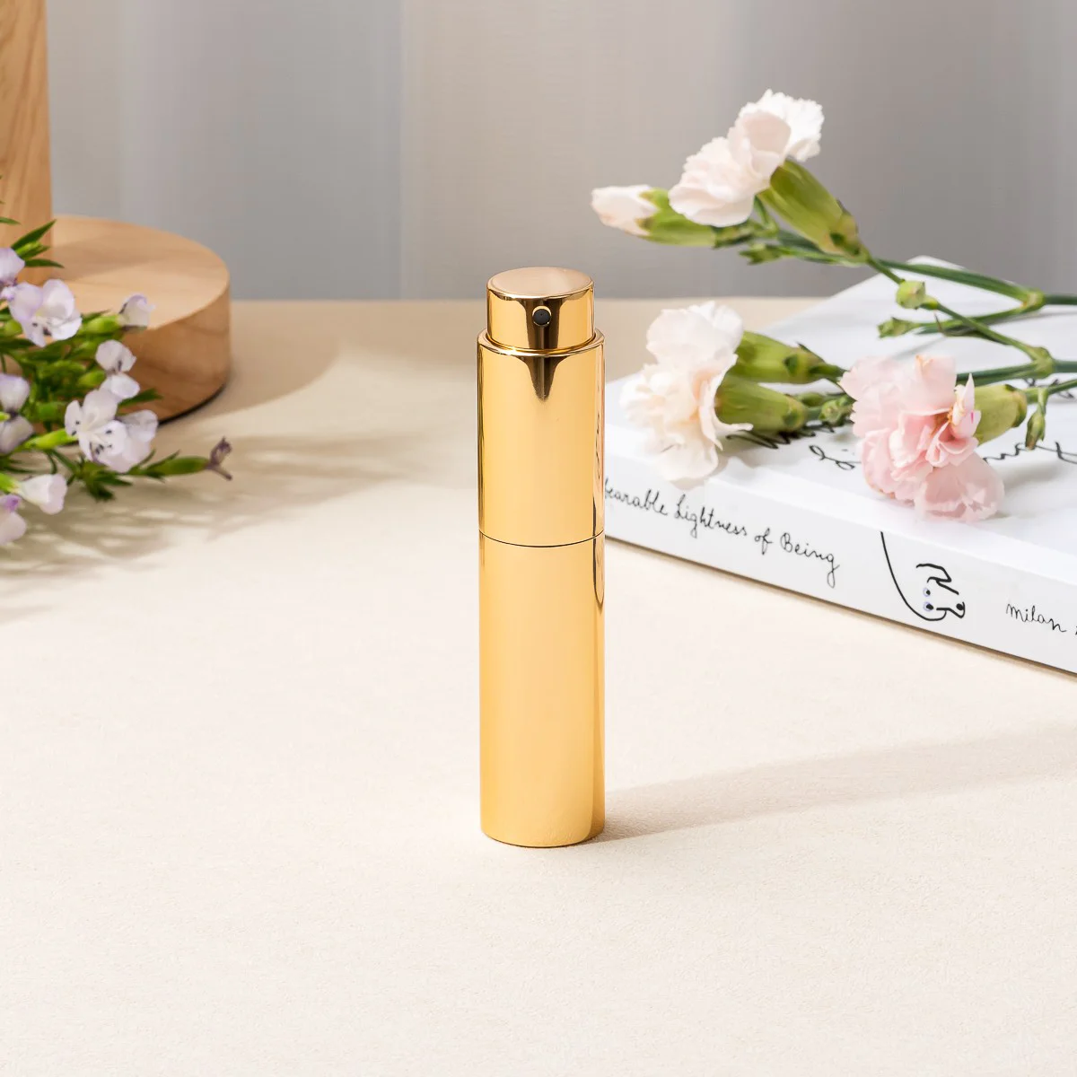 Travel Perfume Mini Bottle 5ml Luxury Aluminum Bottom Refillable Perfume Atomizer