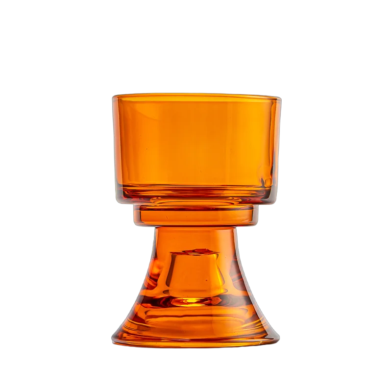 Luxury round glass candle container home decor 