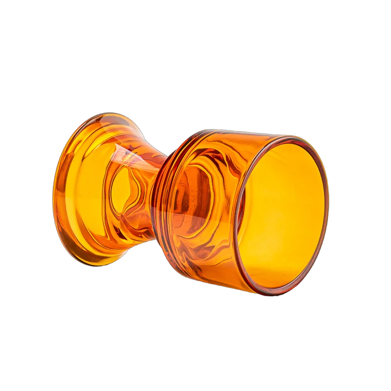 Luxury round glass candle container home decor 