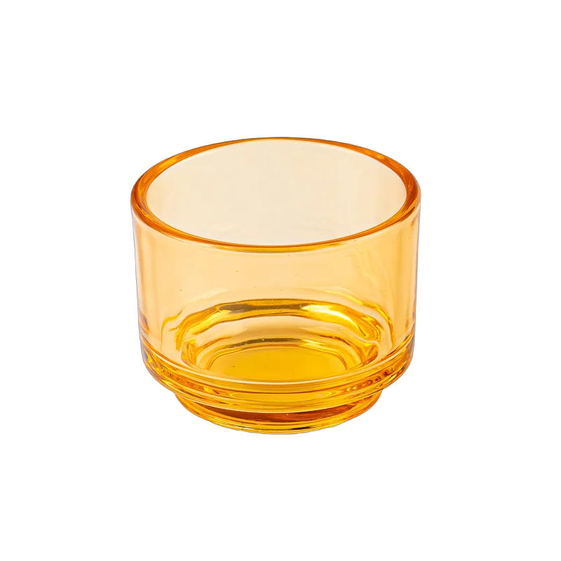 Custom color Glass Holder Thick Wall Unique Glass Jars for Candle  home decor