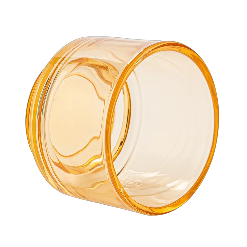 Custom color Glass Holder Thick Wall Unique Glass Jars for Candle  home decor