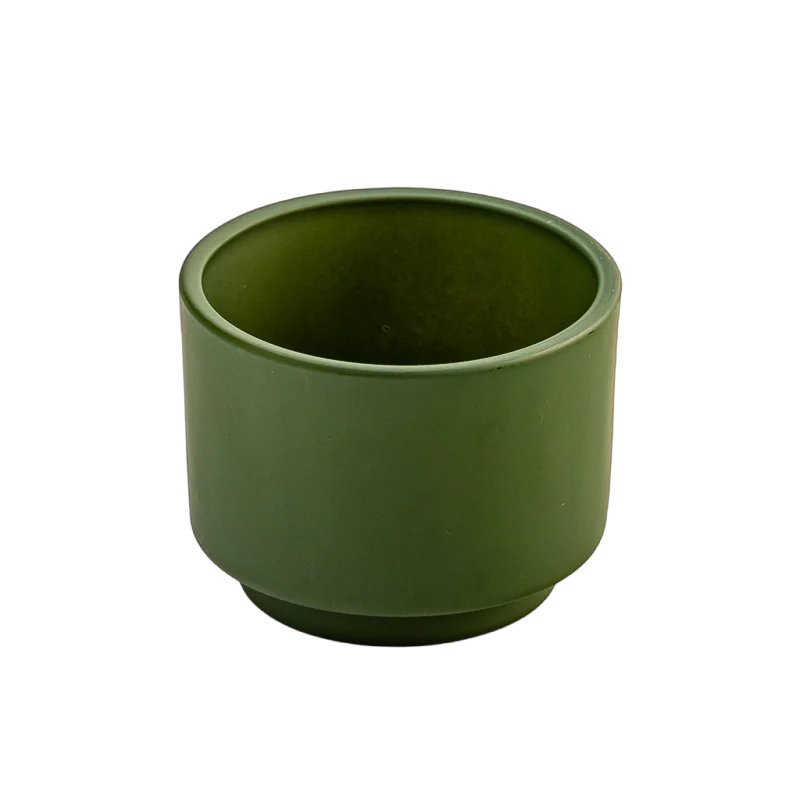 Wholesale Matte Dark Green 145ml Glass Jar Candle Vessel with home decor