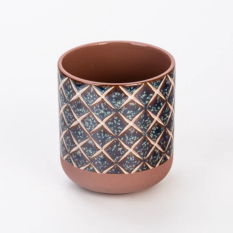 Customized Unique Luxury Empty Ceramic Candle Container
