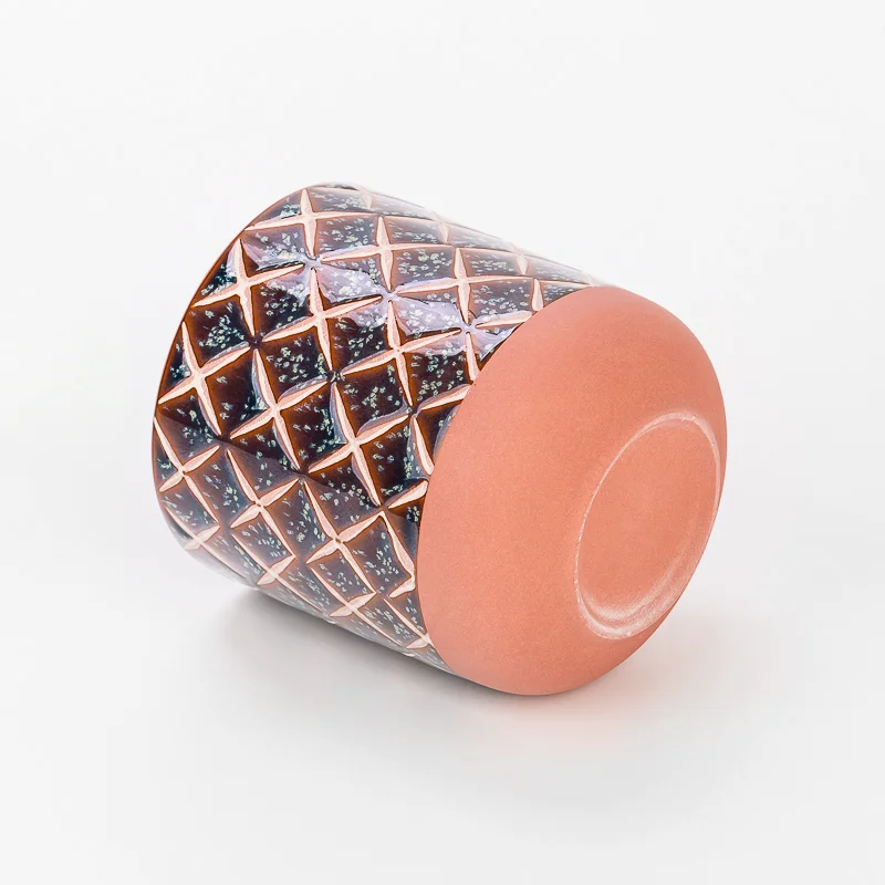 Empty Ceramic Plain Candle Container Porcelain Candle Jars Wholesale