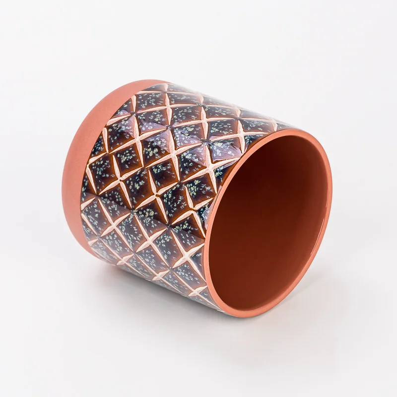 Empty Ceramic Plain Candle Container Porcelain Candle Jars Wholesale