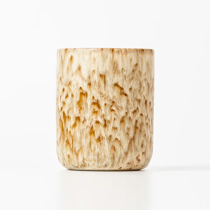 Unique Surface Finishes Ceramic Candle Vessels For Home Wedding Party Decoration