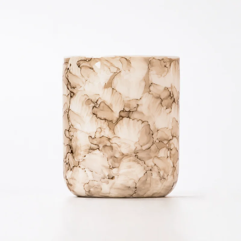 5oz Marble Surface Finishes Ceramic Candle Jars