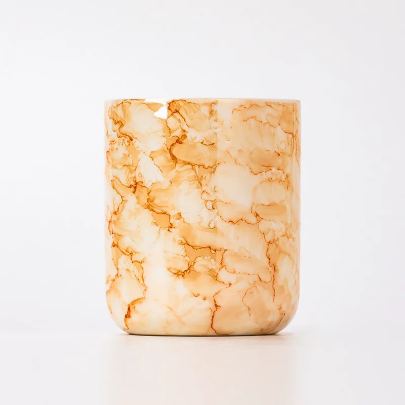 New Arrival Marble Decorative Ceramic Candle Jars Wholesale
