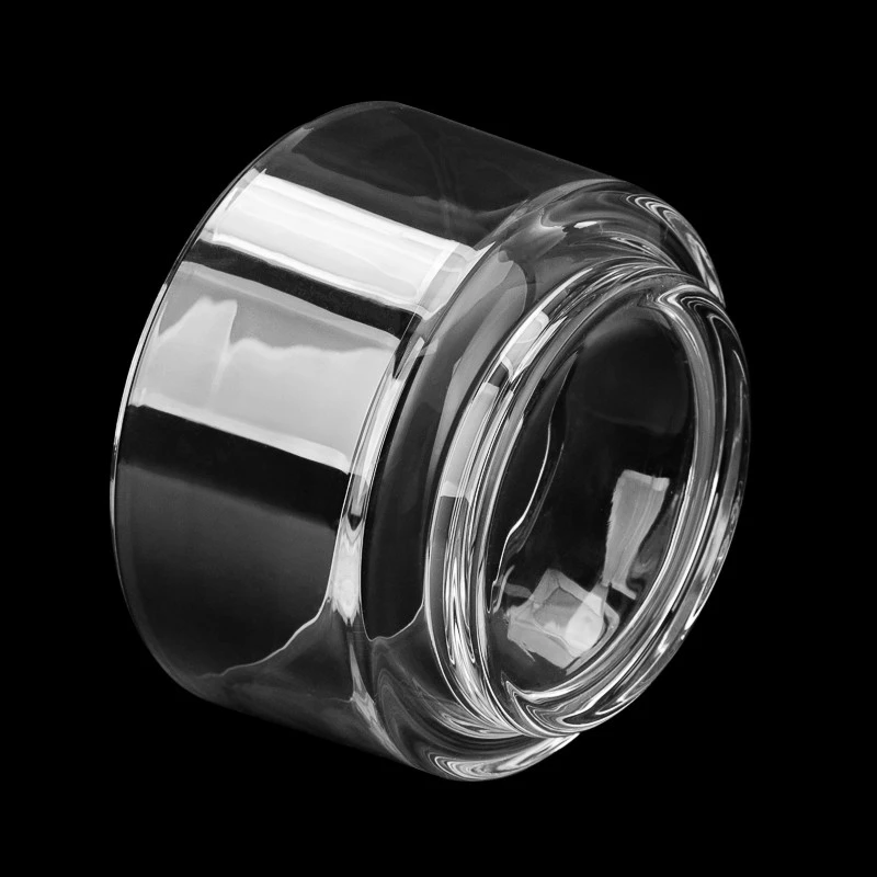 Large Capacity Round Glass Candle Jar with Step Wholesale
