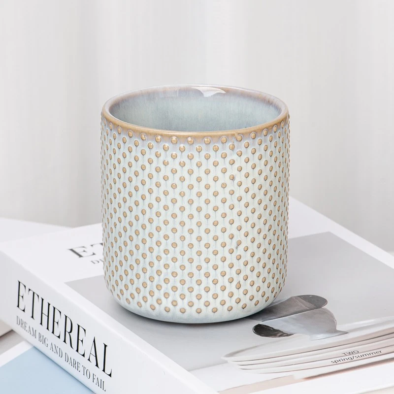 Wholesale Spotty Ceramic Candle Jar Home Decor