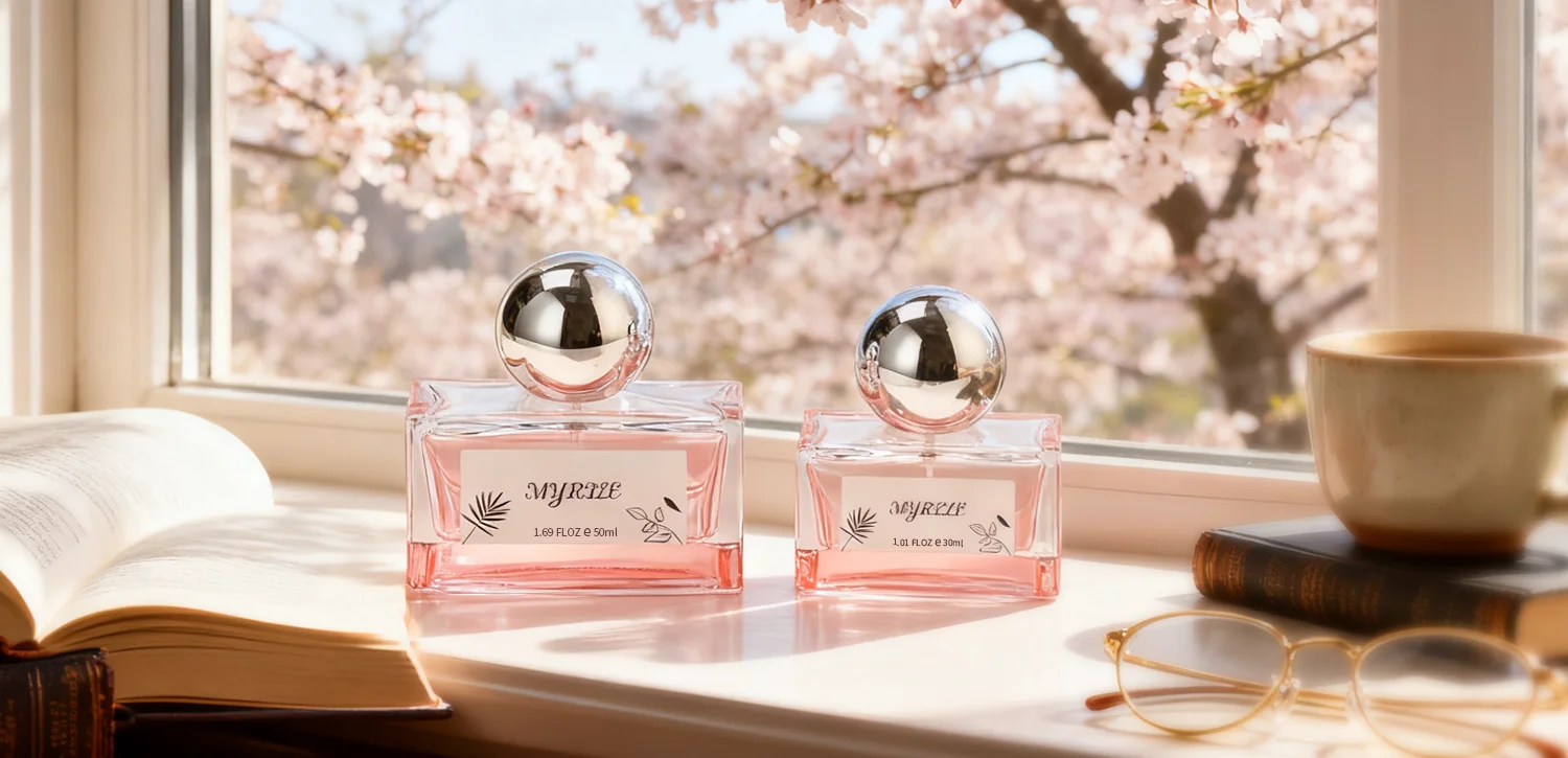 Whlolesale 30ml Luxury square Empty Glass Perfume Bottle with Silver Cap