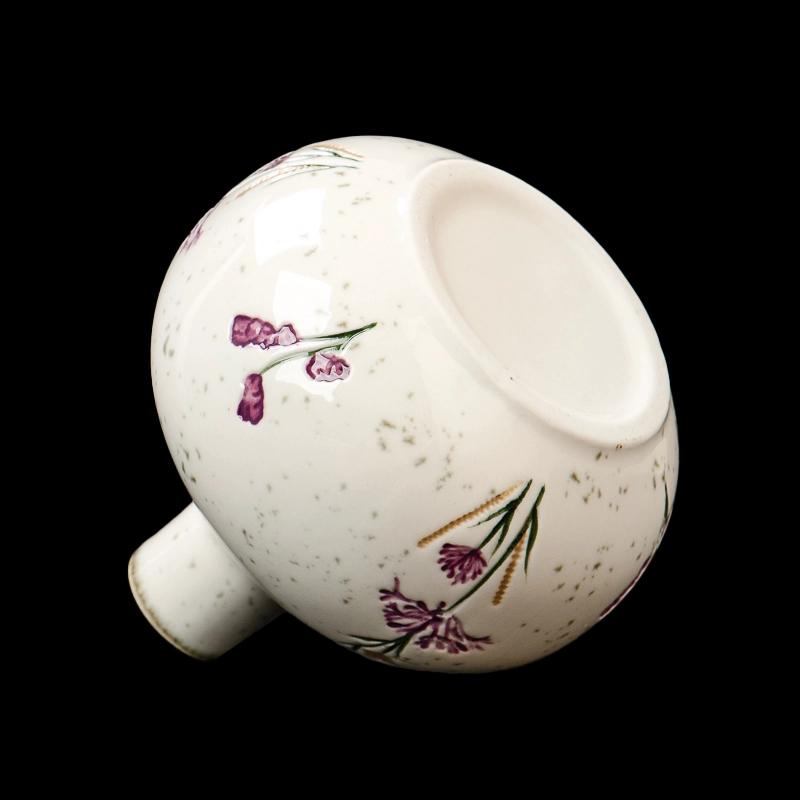 330ml Ceramic Bottle Aroma Reed Diffuser Custom Violet Leaf Ceramic Diffuser Bottle