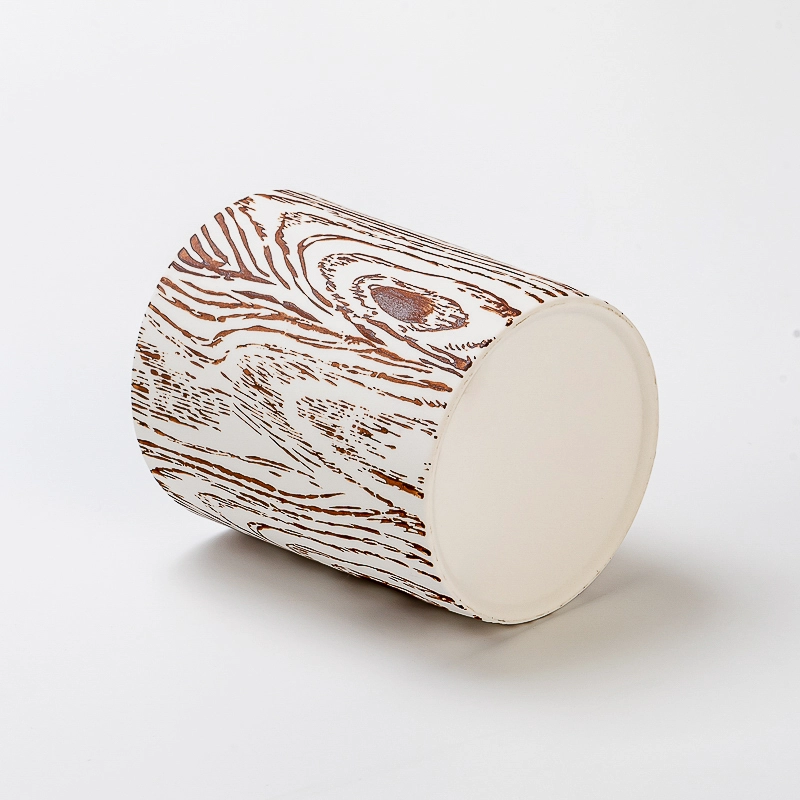 Unique Ceramic Candle Jar Fragrance Aromatherapy Candle Unique Texture Ceramic Candle Vessel For Decoration