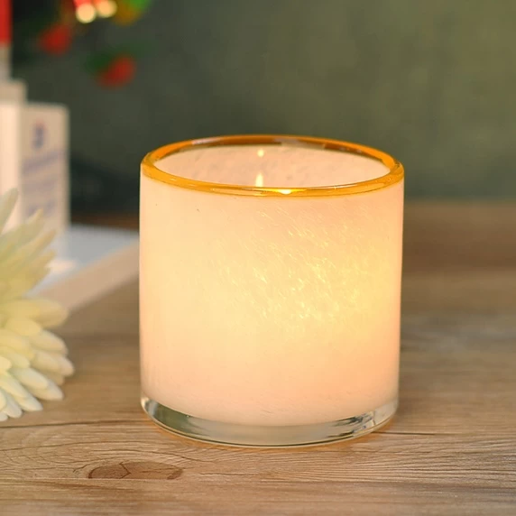 560ml High-end Straight Side Glass Candle Jar Empty wholesale
