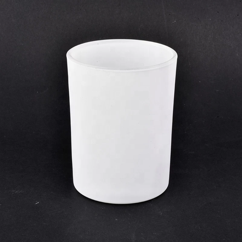 wedding empty 9oz matte white glass candle jar container