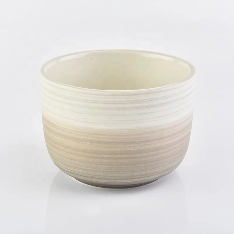 Marble matte ceramic candle bowl container 550ml
