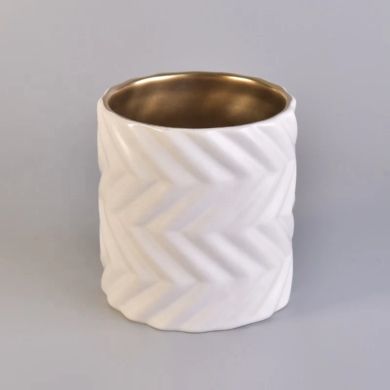 Luxury white marble tealight candle jar geo wholesales
