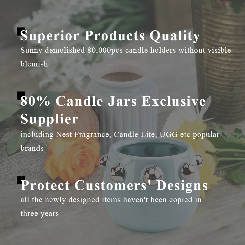 Wholesales decorative stand ceramic candle jars outdoor 