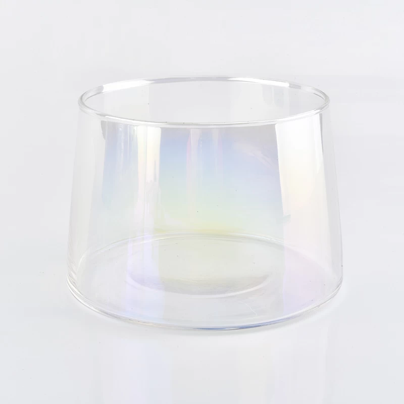 750ml Iridescent Holographic Glass Candle Jar For Weeding Party