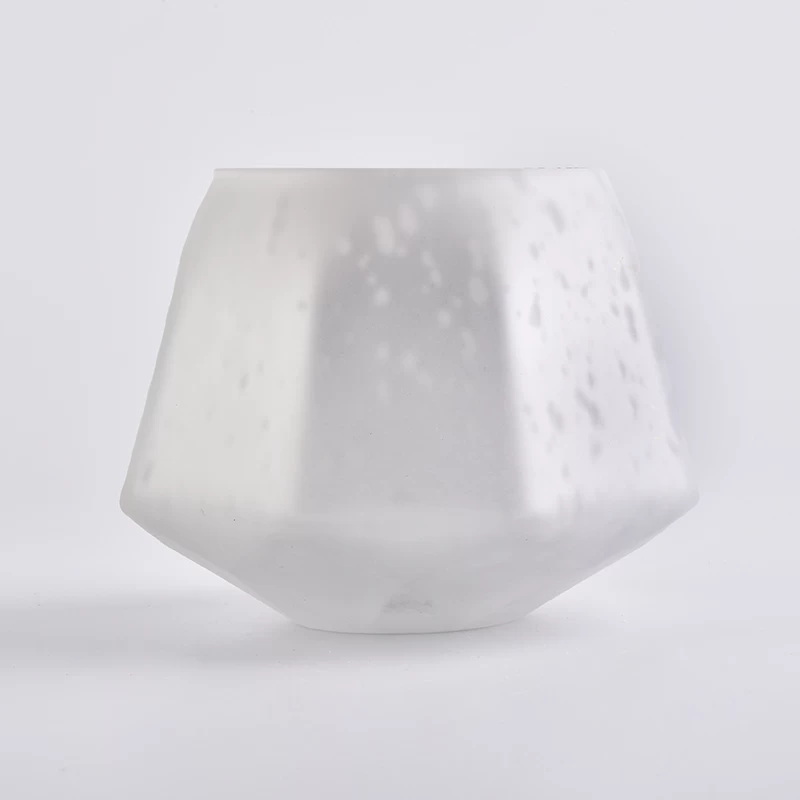 Wholesale 9oz mercury hexagon glass candle jars