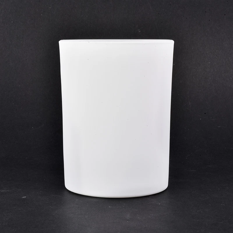 Matte White Glass Candle Holders