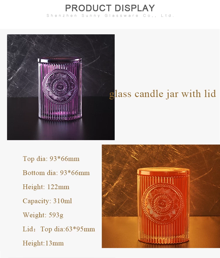 wholesale christmas glass candle jar vessel for candle making