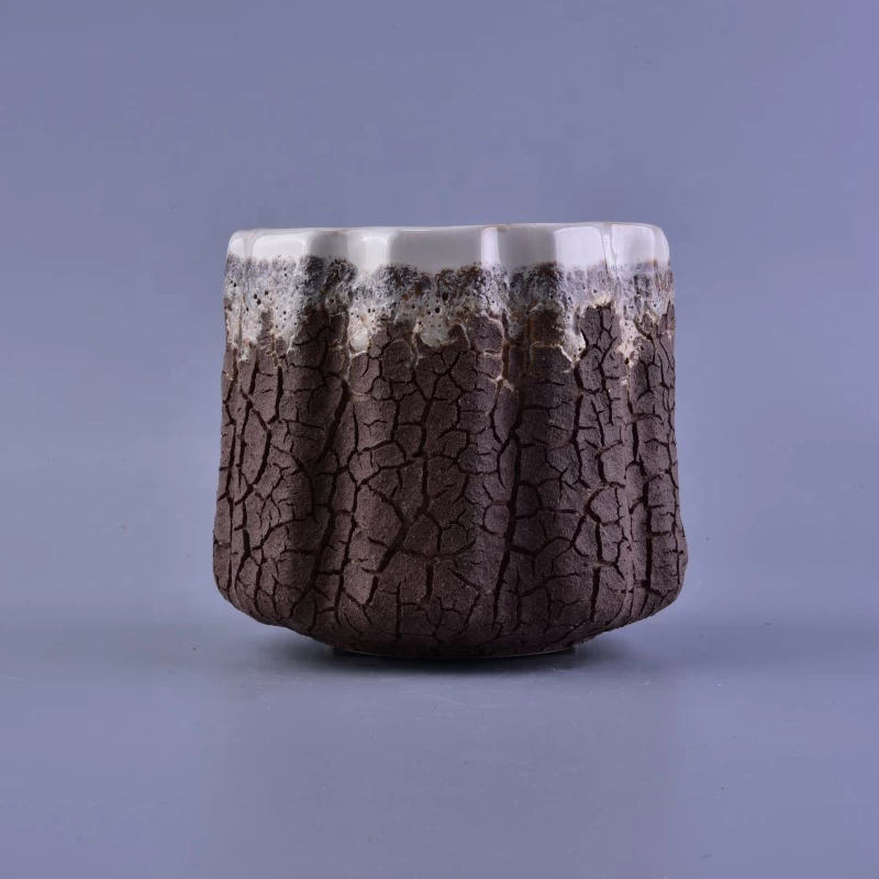 Wholesales geometric amber menorah ceramic candle cups