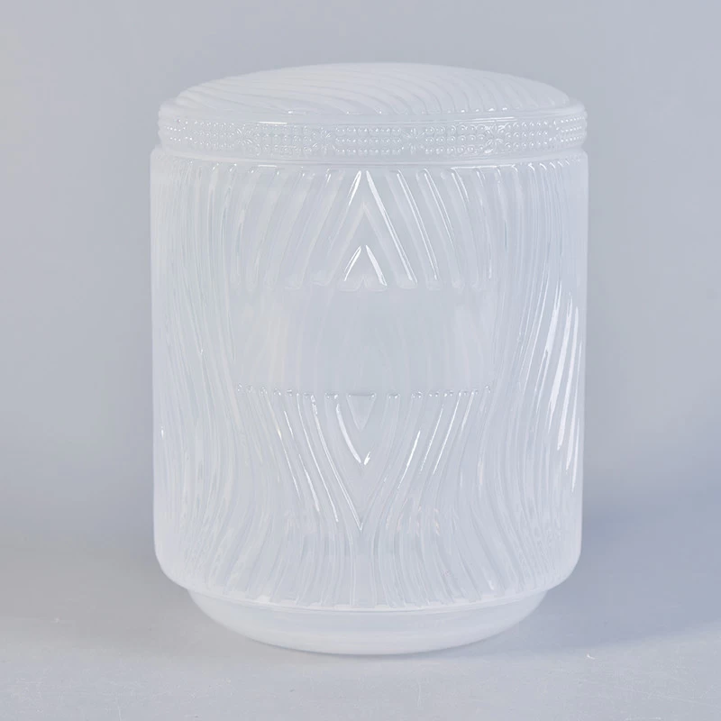 Luxury glass candle jar with lid for candle making