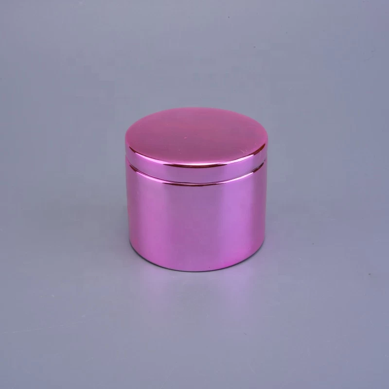 Color custom decorative empty candle tins with lid