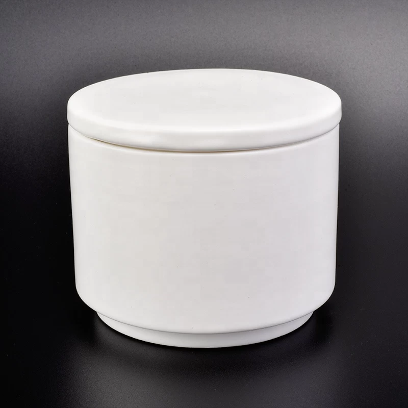 Wholesale 8 oz ceramic candle jar with lid
