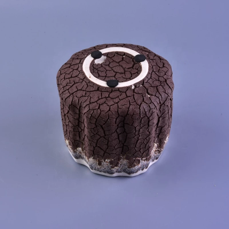 Wholesales geometric amber menorah ceramic candle cups