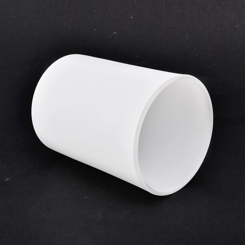 High Quality Matte White Glass Candle Holders