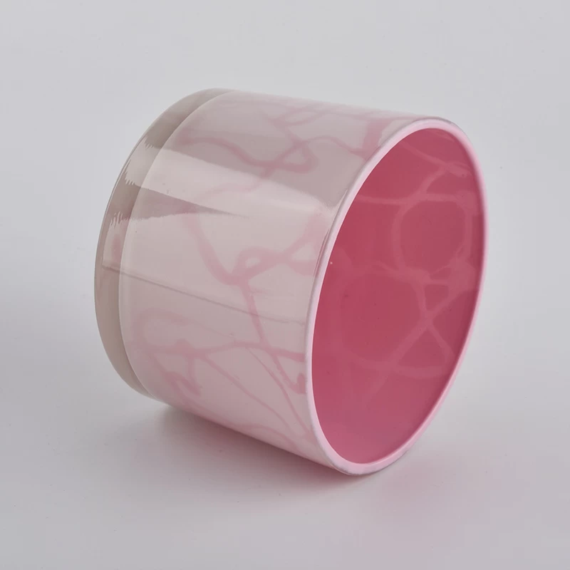 Pink Glass Jar Candle Wholesale