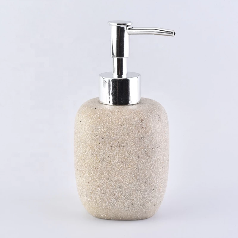 modern hotel complete 4-piece cement bathroom accessories with concrete toothbrush holder soap dish lotion dispenser