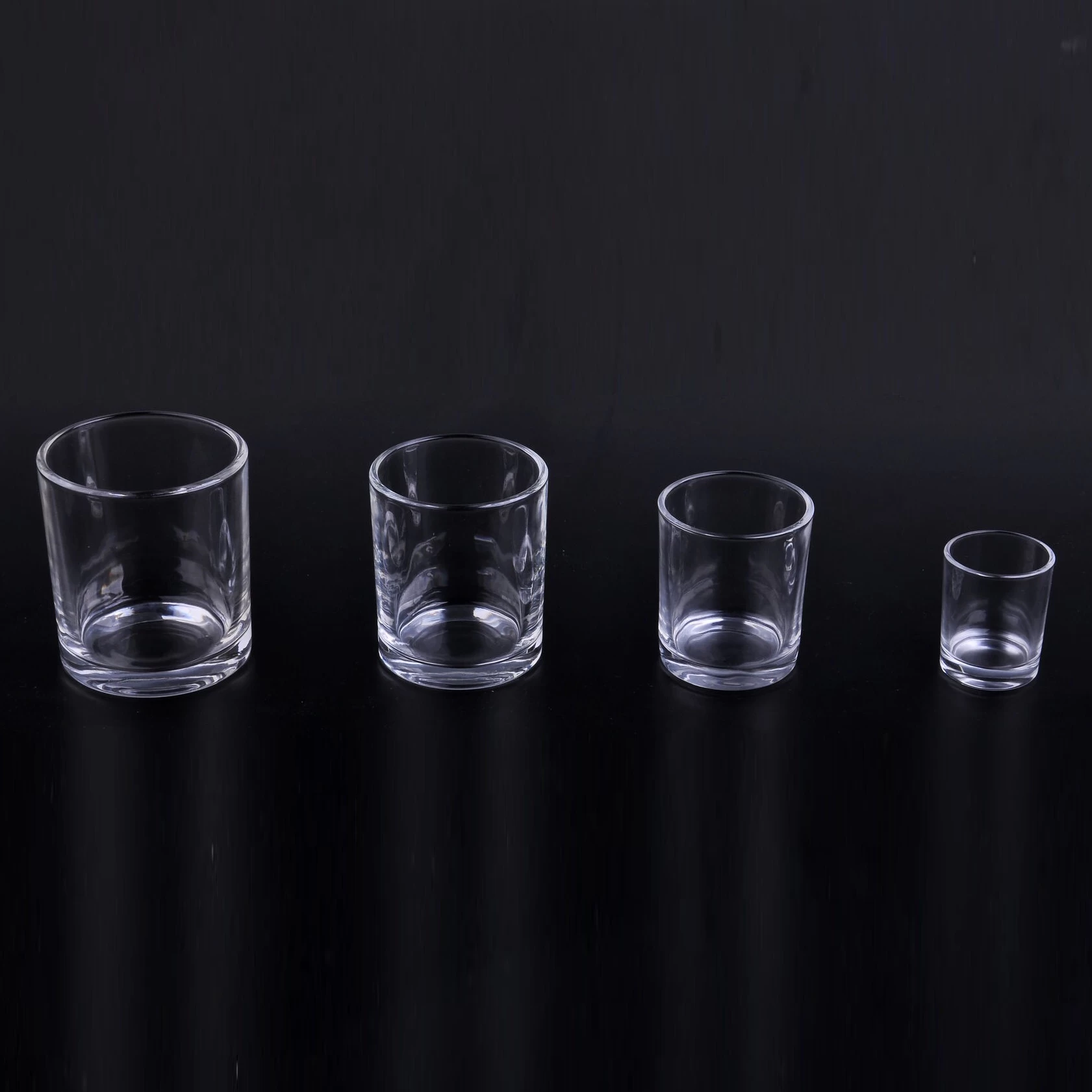 straight-side glass candle holders