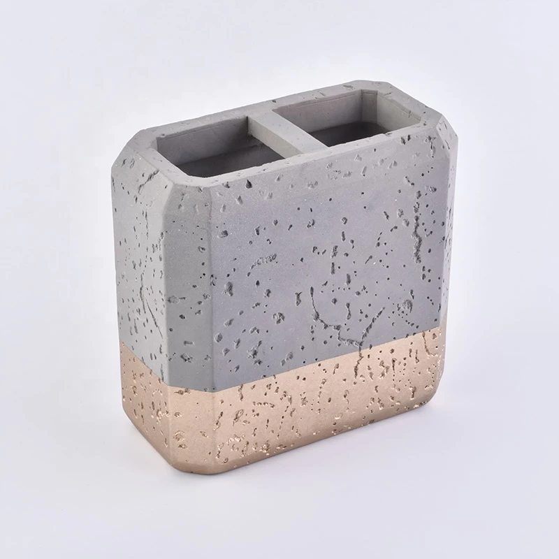 Sunny design 4pcs grey concrete Soap dish bathroom accessories sets