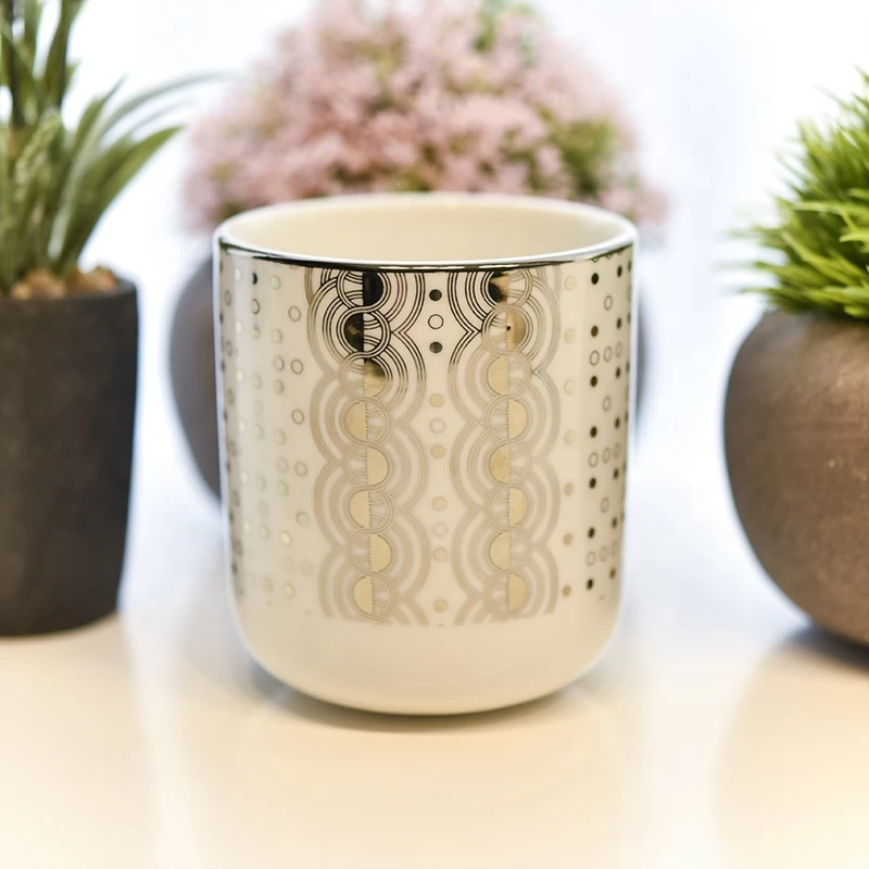 Wholesales elegant scented ceramic candle tumbler jars in bulk