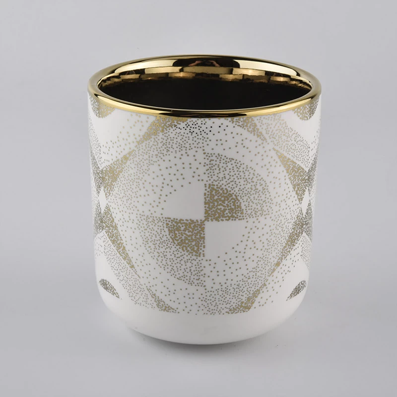 Wholesale high quality Cylinder Ceramic Candle Vessel customized design logo